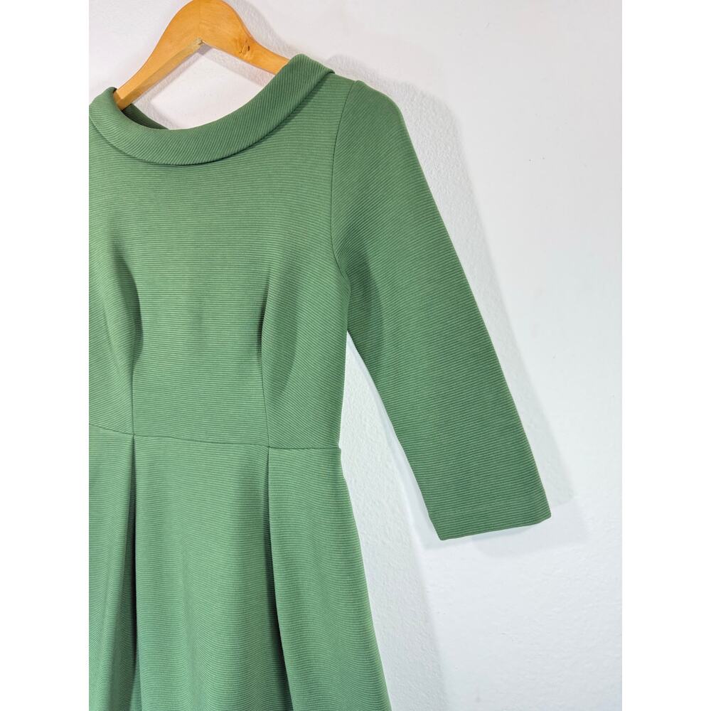 Boden Green Midi Dress with Pink Belt - Picture 7 of 13